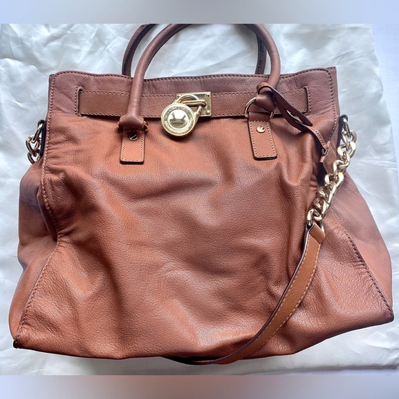 Michael Kors Leather Satchel with Gold Accents - Picture 4 of 8